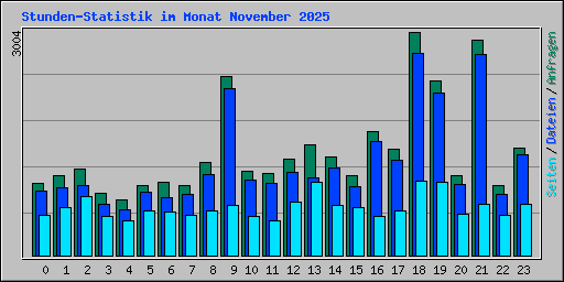 Stunden-Statistik im Monat November 2025