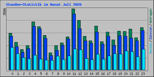 Stunden-Statistik im Monat Juli 2026